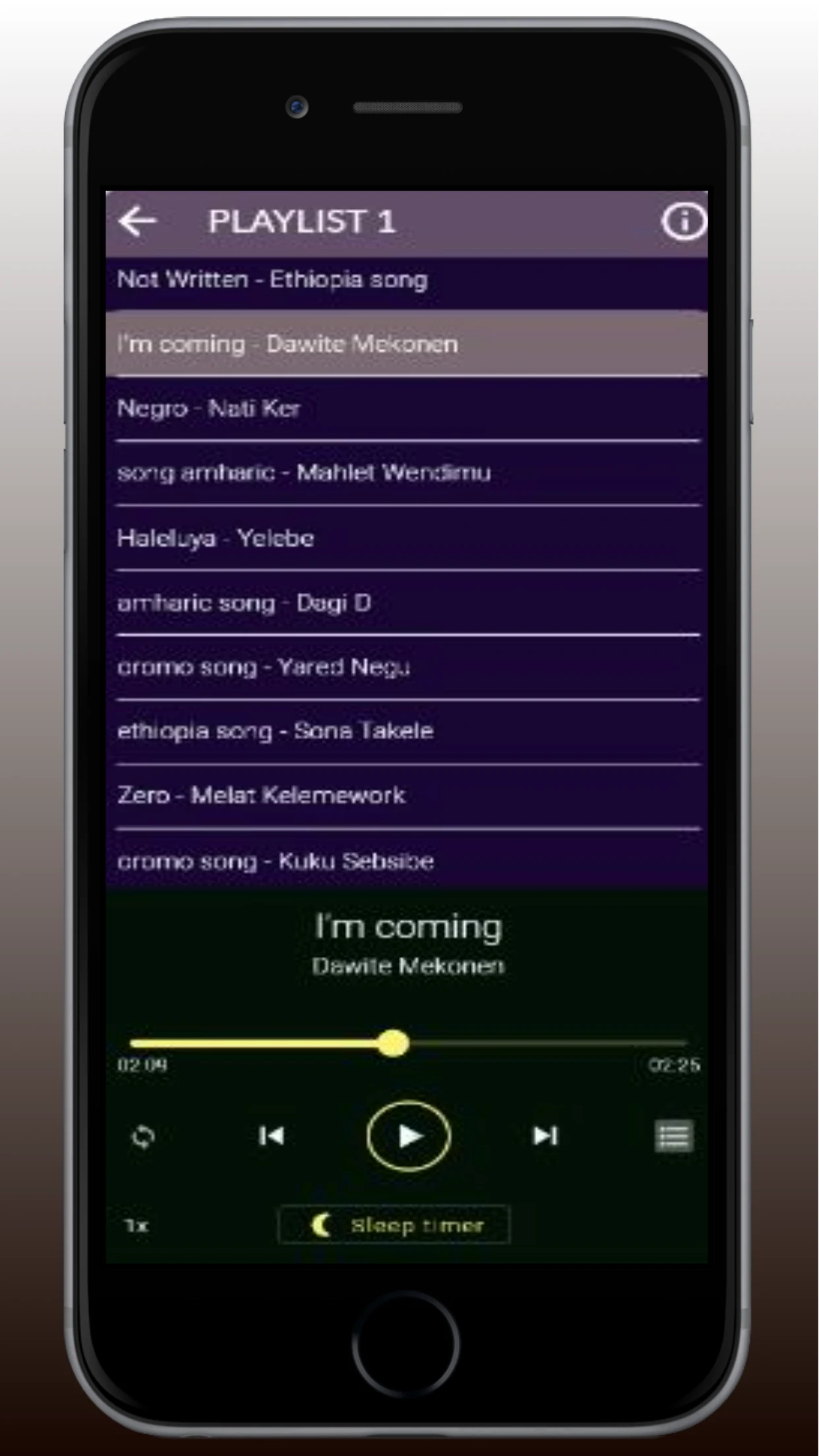 Ethiopian-Amharic Music App screenshot